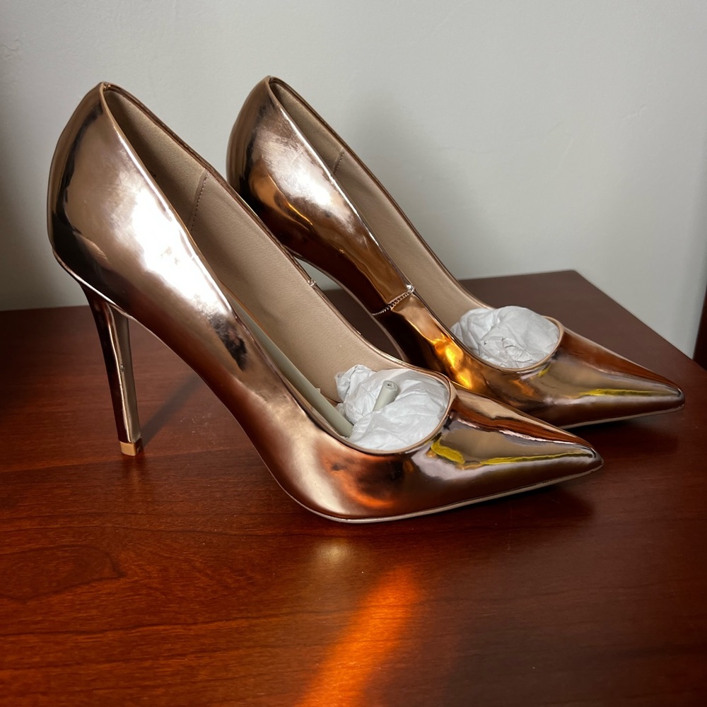 Rose Gold Pointed Toe Heels